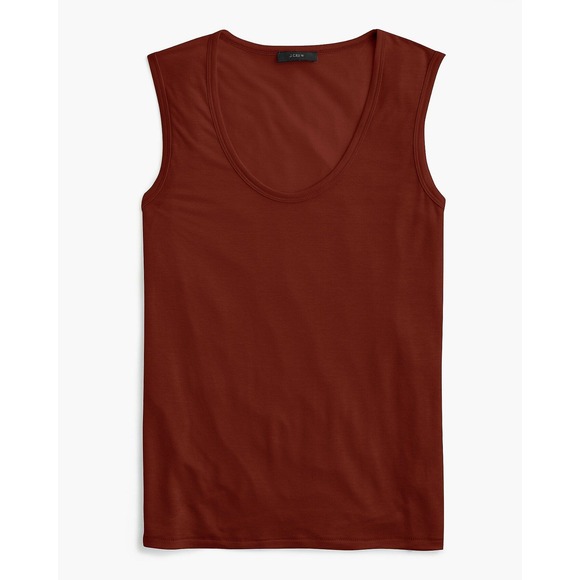 J.Crew Tops - J.Crew Drapey Tank Top Scoop Neck Sleeveless Lyocell Red Medium